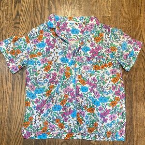 Roller Rabbit Floral Button Down loungewear *just the top* women’s S